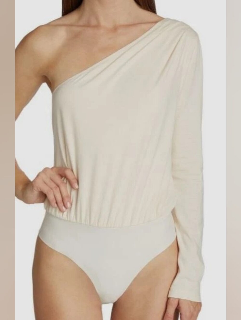 Cami Nyc Women's Ivory Solid Andrea One-Shoulder Bodysuit XS